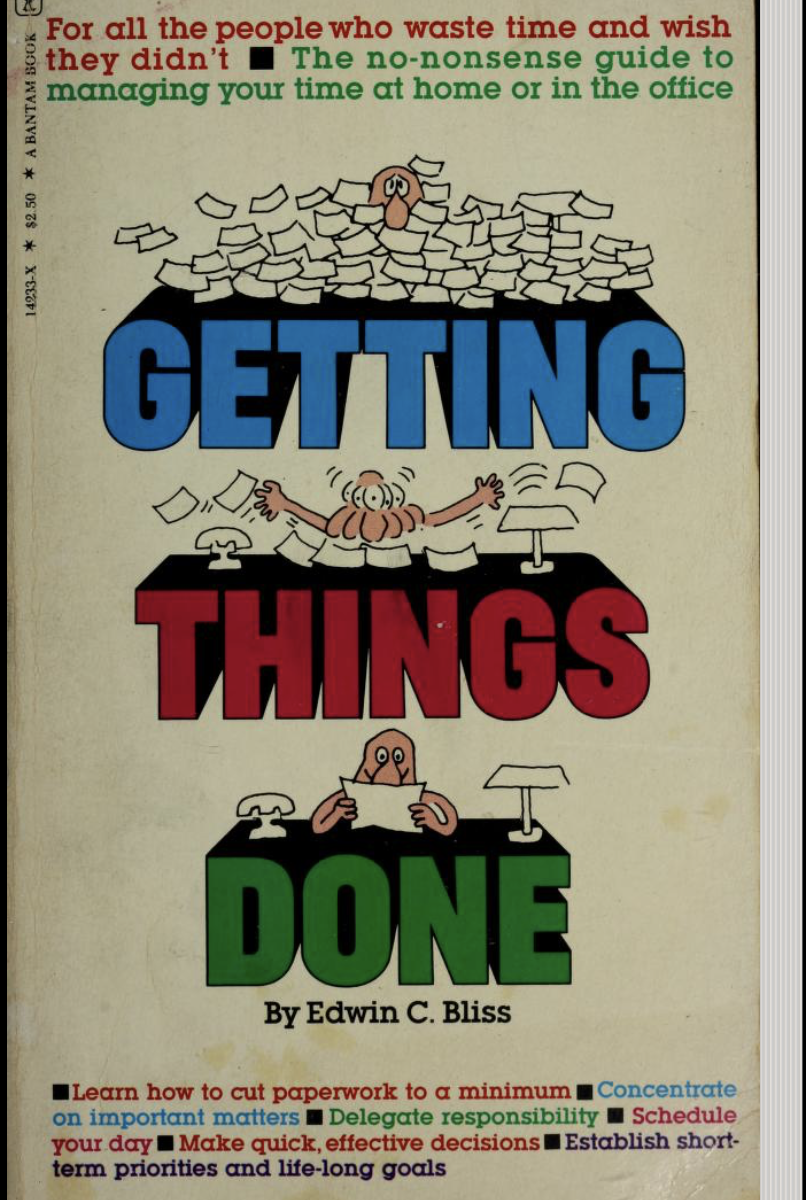 Copertina del libro Getting Things Done di Edwin C. Bliss